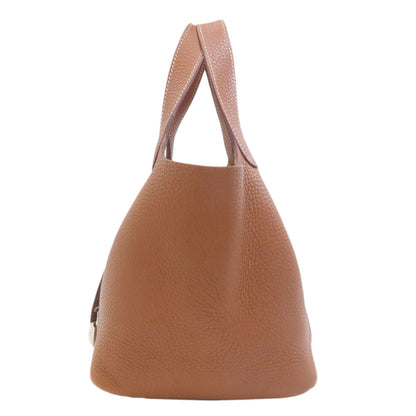 HERMES Picotin Lock PM Gold SilverHardware Handbag Taurillon Clemence Ladies [Used]