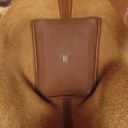 HERMES Picotin Lock PM Gold SilverHardware Handbag Taurillon Clemence Ladies [Used]