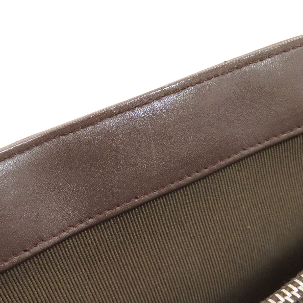 CHANEL Choco Bar SilverHardware Handbag Calf Ladies [Used]