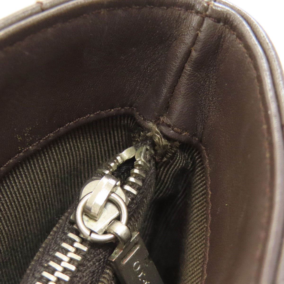 CHANEL Choco Bar SilverHardware Handbag Calf Ladies [Used]