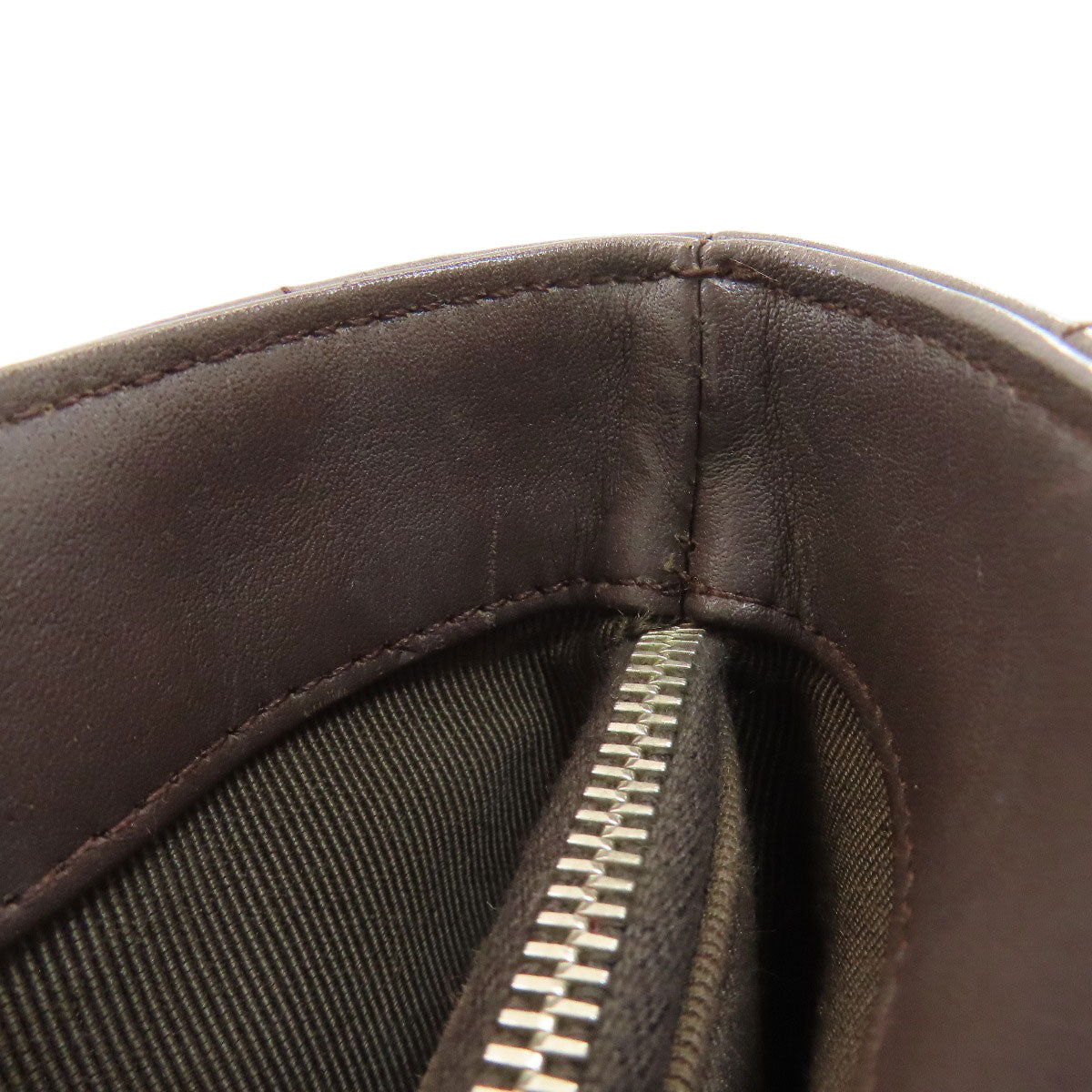 CHANEL Choco Bar SilverHardware Handbag Calf Ladies [Used]