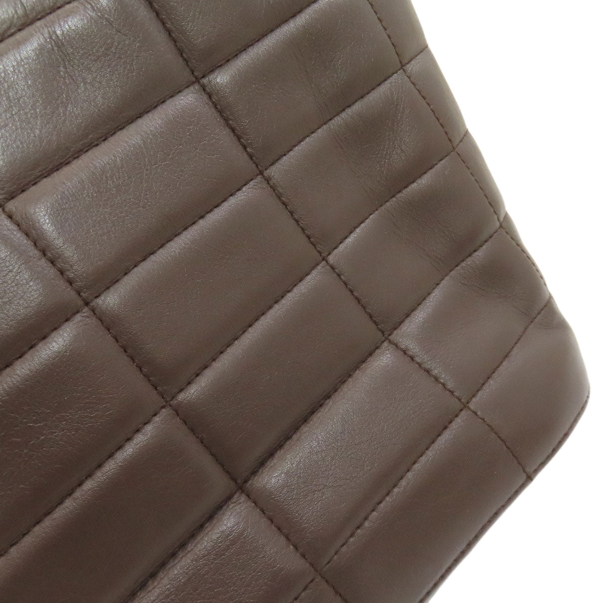 CHANEL Choco Bar SilverHardware Handbag Calf Ladies [Used]