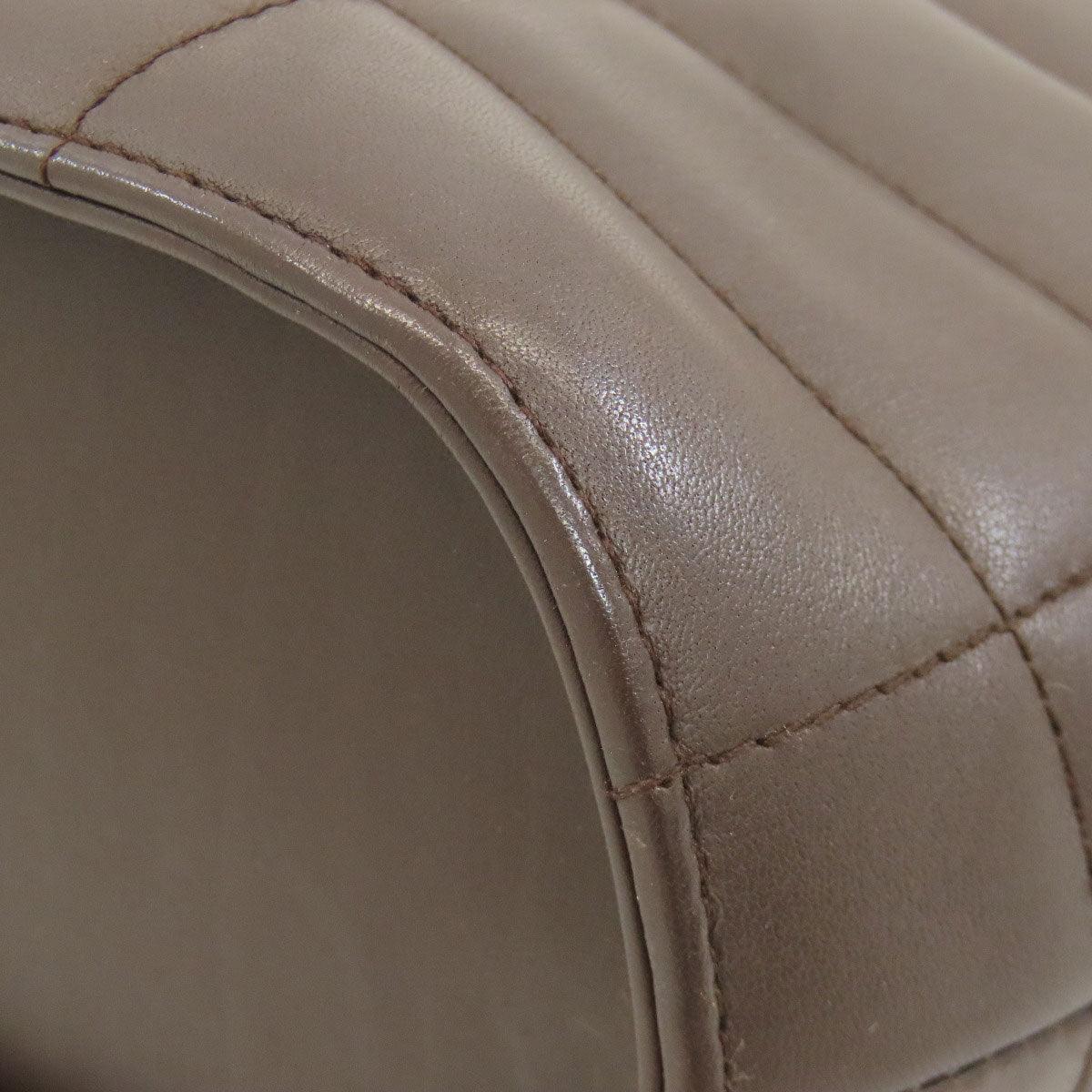 CHANEL Choco Bar SilverHardware Handbag Calf Ladies [Used]