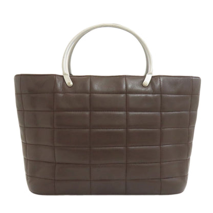 CHANEL Choco Bar SilverHardware Handbag Calf Ladies [Used]
