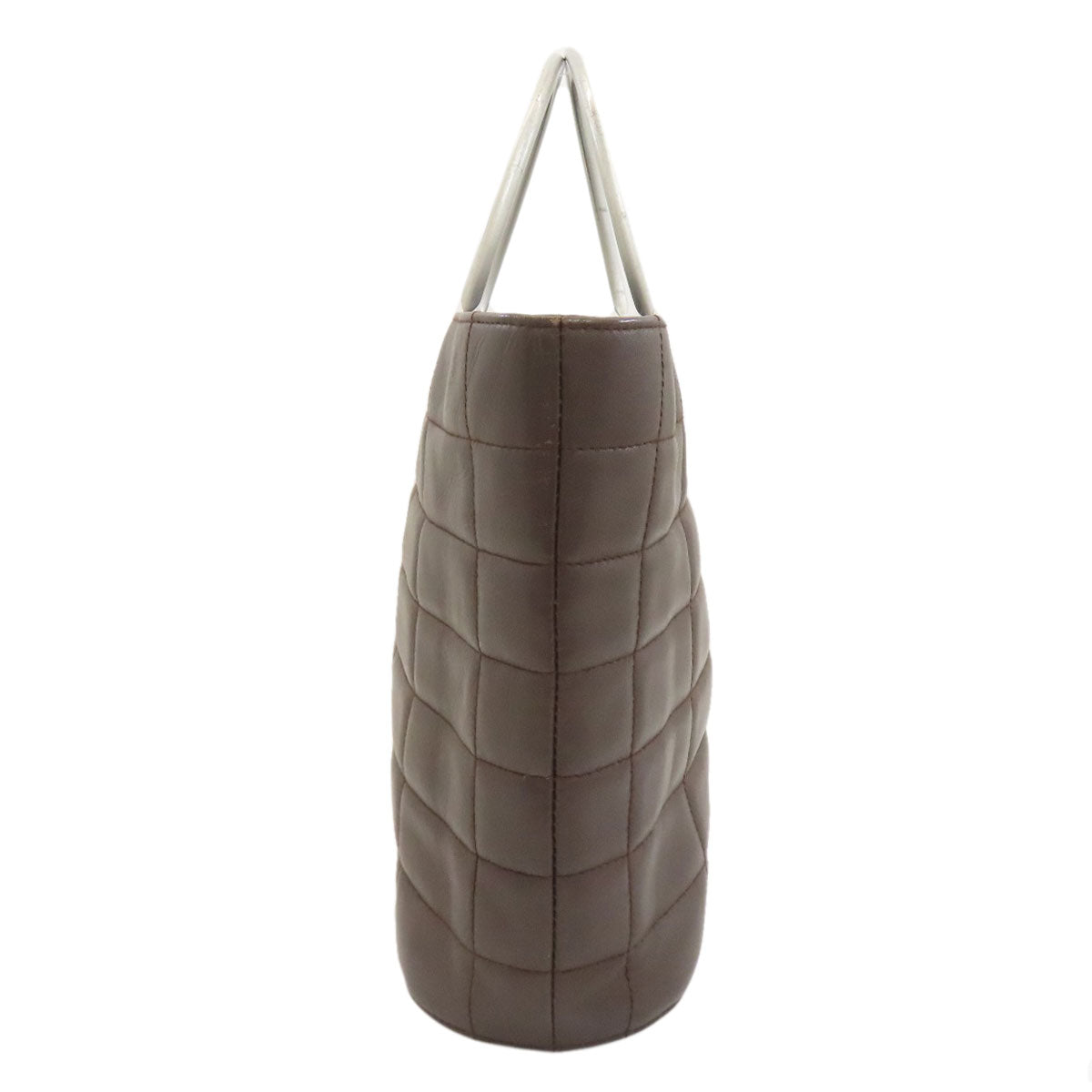 CHANEL Choco Bar SilverHardware Handbag Calf Ladies [Used]