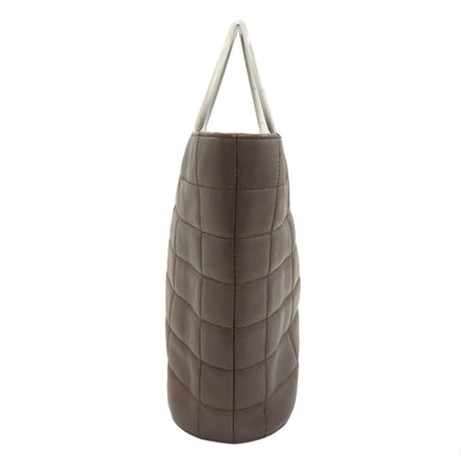 CHANEL Choco Bar SilverHardware Handbag Calf Ladies [Used]