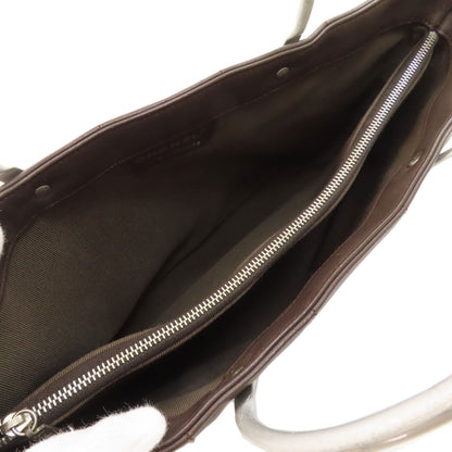 CHANEL Choco Bar SilverHardware Handbag Calf Ladies [Used]