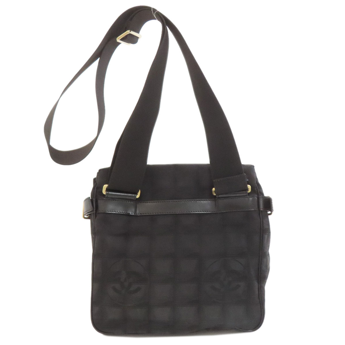 CHANEL New Travel Line Gold Hardware Shoulder Bag Nylon jacquard Ladies [Used]