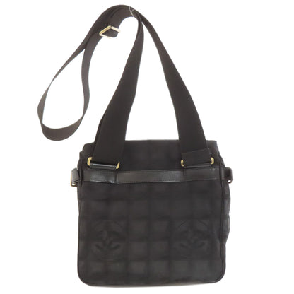 CHANEL New Travel Line Gold Hardware Shoulder Bag Nylon jacquard Ladies [Used]