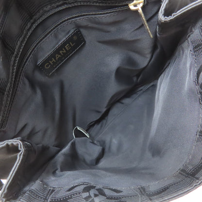 CHANEL New Travel Line Gold Hardware Shoulder Bag Nylon jacquard Ladies [Used]