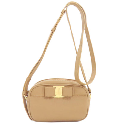 Salvatore Ferragamo Vara ribbon Shoulder Bag Leather Ladies [Used]