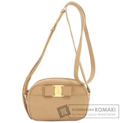 Salvatore Ferragamo Vara ribbon Shoulder Bag Leather Ladies [Used]