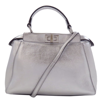 FENDI Peekaboo Mini 2WAY Handbag Calf Ladies [Used]