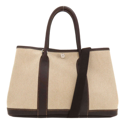 HERMES Garden Party TPM Maron SilverHardware Tote Bag Tower ash Ladies [Used]