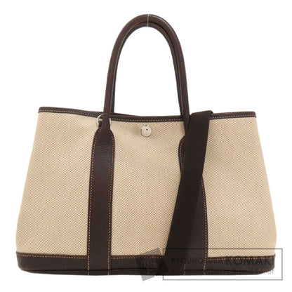 HERMES Garden Party TPM Maron SilverHardware Tote Bag Tower ash Ladies [Used]