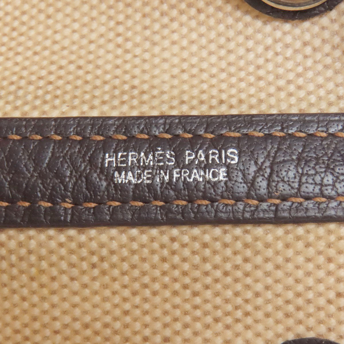 HERMES Garden Party TPM Maron SilverHardware Tote Bag Tower ash Ladies [Used]
