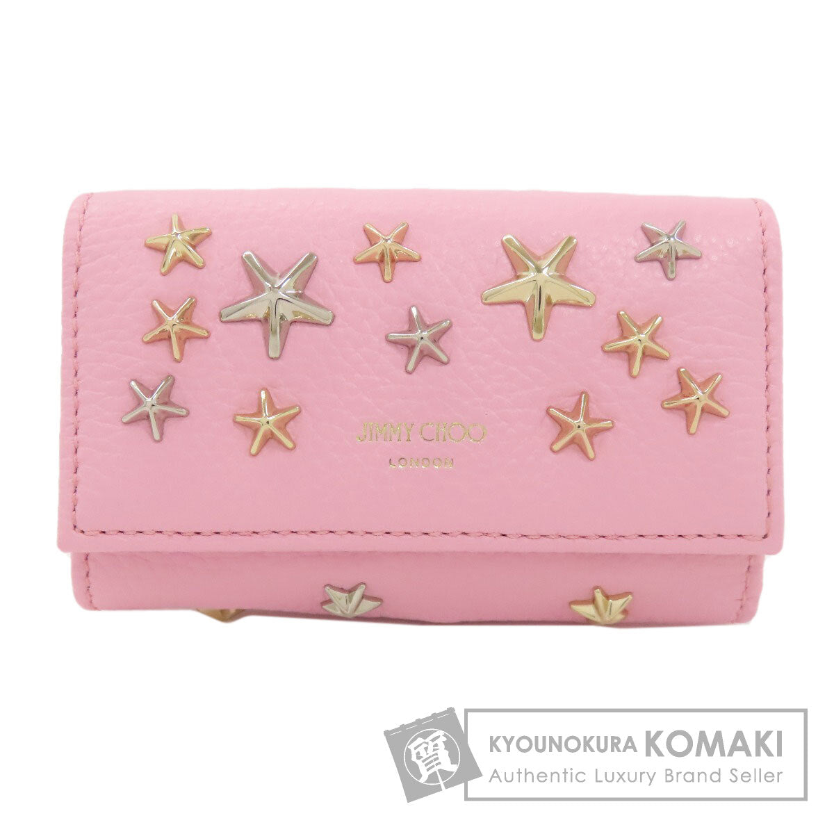 Jimmy Choo Star motif key holder Leather Ladies [Used]