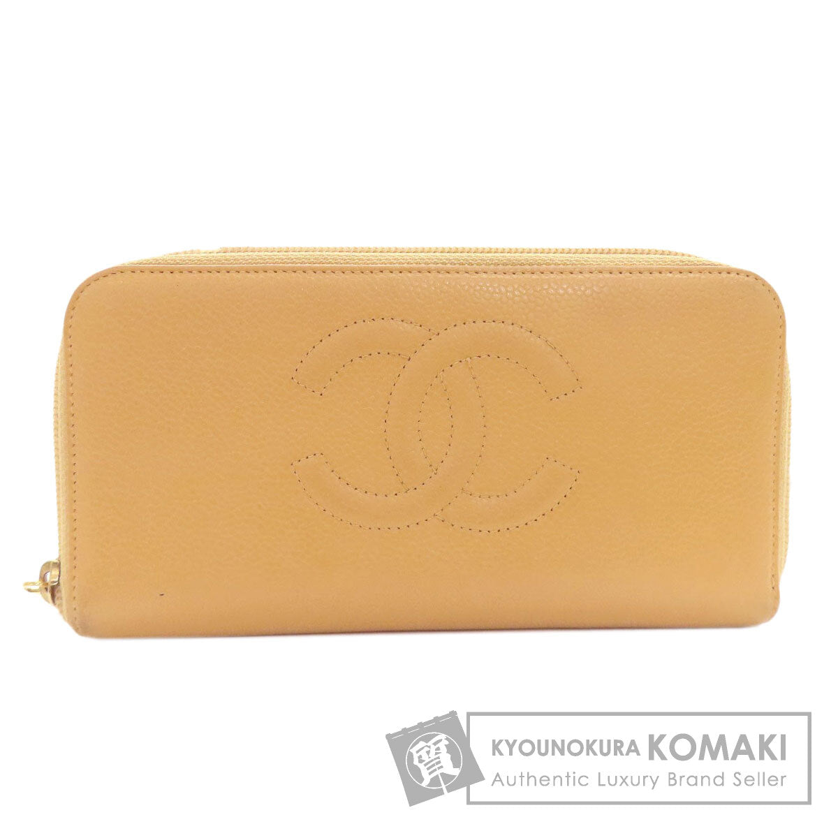 CHANEL COCO Mark Goal Hardware Long wallet (with coin pocket) Grained Calfskin Skin Ladies [Used]