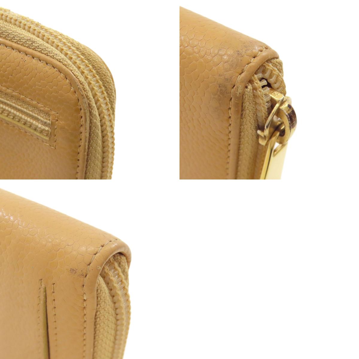 CHANEL COCO Mark Goal Hardware Long wallet (with coin pocket) Grained Calfskin Skin Ladies [Used]