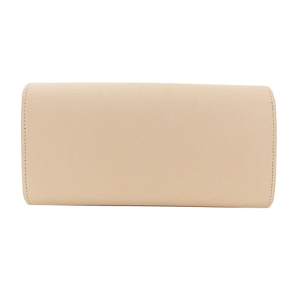 CELINE logo Long wallet (with coin pocket) Leather Ladies [Used]
