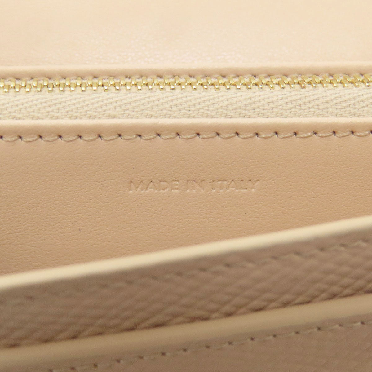 CELINE logo Long wallet (with coin pocket) Leather Ladies [Used]