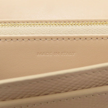 CELINE logo Long wallet (with coin pocket) Leather Ladies [Used]