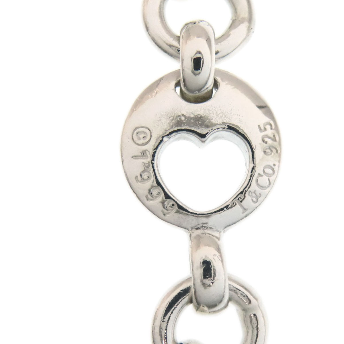 TIFFANY&Co. pierced heart Bracelet Silver Ladies [Used]