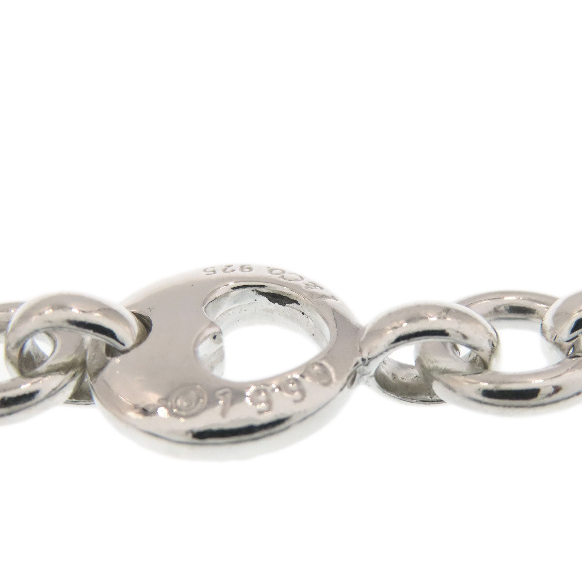 TIFFANY&Co. pierced heart Bracelet Silver Ladies [Used]