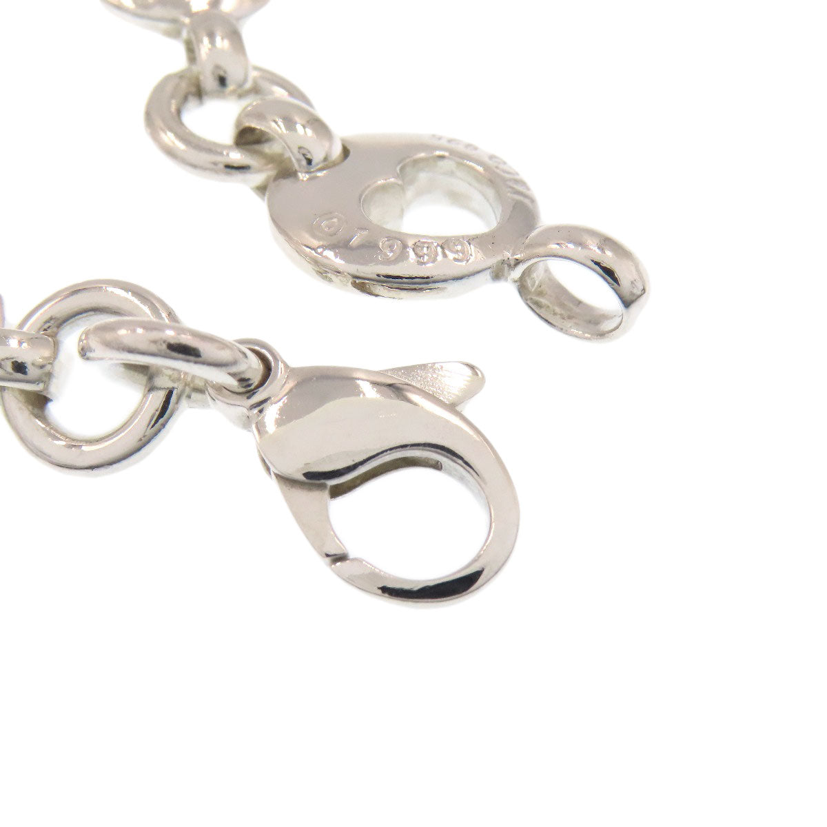 TIFFANY&Co. pierced heart Bracelet Silver Ladies [Used]