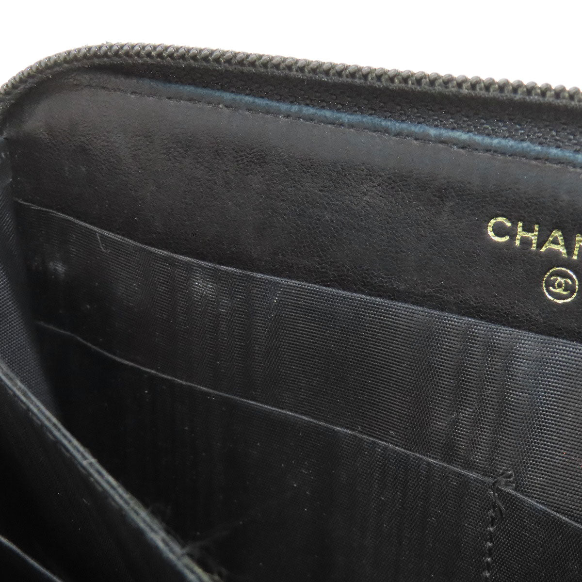 CHANEL COCO Mark Long wallet (with coin pocket) Grained Calfskin Skin Ladies [Used]