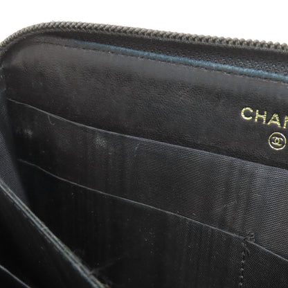 CHANEL COCO Mark Long wallet (with coin pocket) Grained Calfskin Skin Ladies [Used]