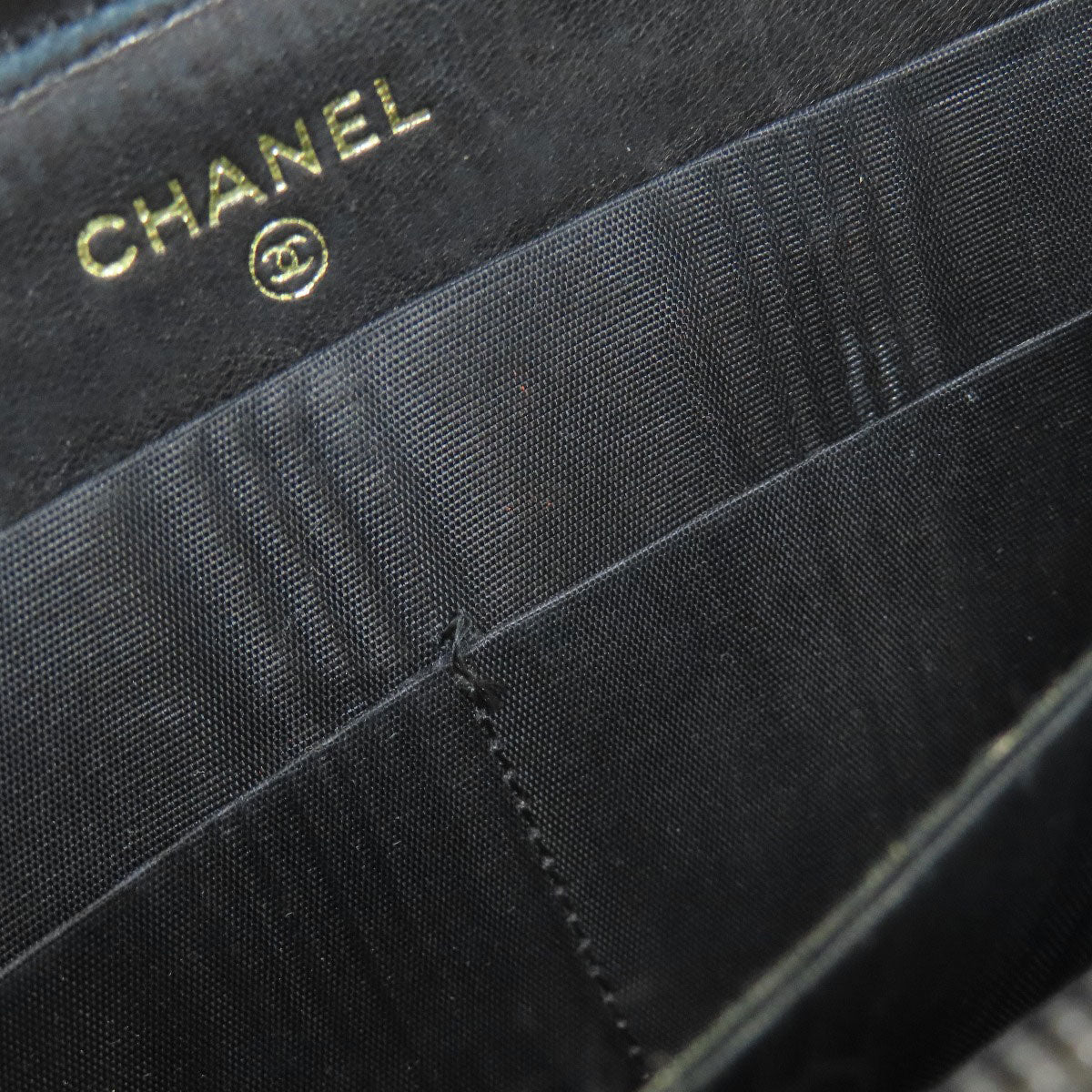 CHANEL COCO Mark Long wallet (with coin pocket) Grained Calfskin Skin Ladies [Used]