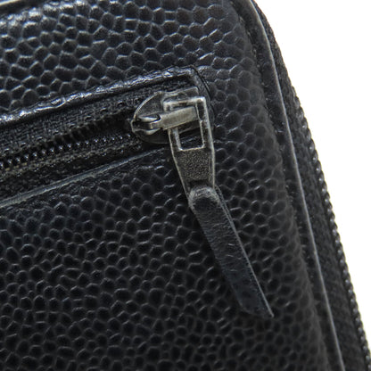CHANEL COCO Mark Long wallet (with coin pocket) Grained Calfskin Skin Ladies [Used]