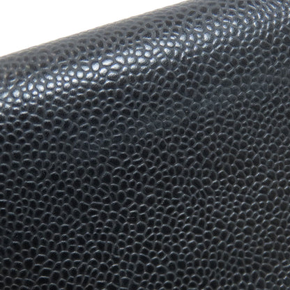 CHANEL COCO Mark Long wallet (with coin pocket) Grained Calfskin Skin Ladies [Used]