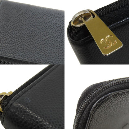 CHANEL COCO Mark Long wallet (with coin pocket) Grained Calfskin Skin Ladies [Used]