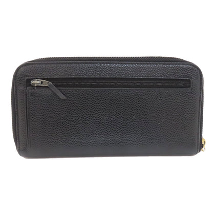 CHANEL COCO Mark Long wallet (with coin pocket) Grained Calfskin Skin Ladies [Used]