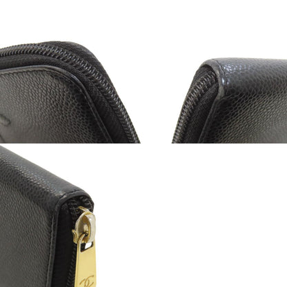 CHANEL COCO Mark Long wallet (with coin pocket) Grained Calfskin Skin Ladies [Used]