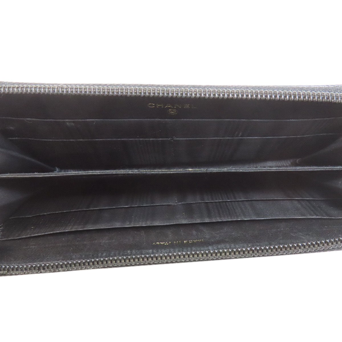 CHANEL COCO Mark Long wallet (with coin pocket) Grained Calfskin Skin Ladies [Used]