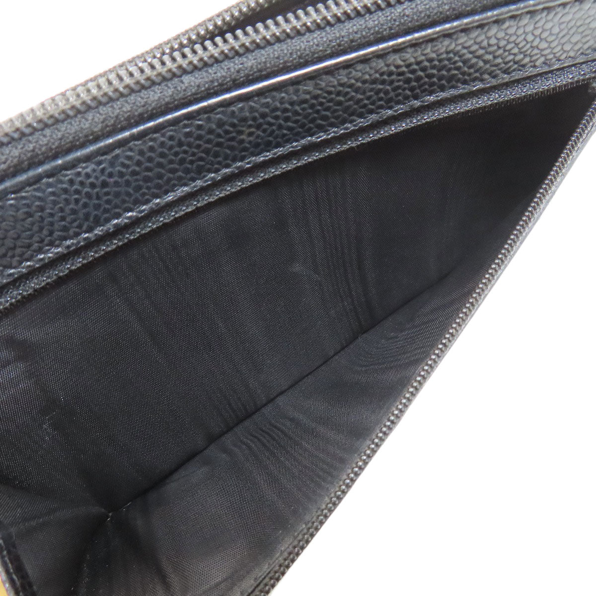 CHANEL COCO Mark Long wallet (with coin pocket) Grained Calfskin Skin Ladies [Used]
