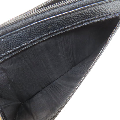 CHANEL COCO Mark Long wallet (with coin pocket) Grained Calfskin Skin Ladies [Used]