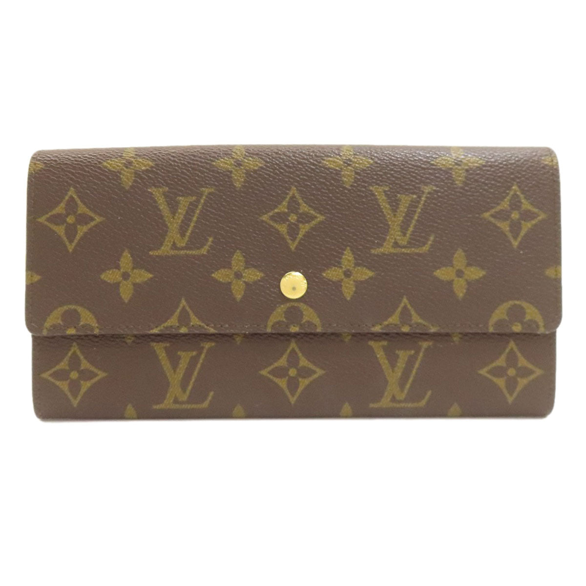 LOUIS VUITTON M61723 Pochette Porto Monnet Credit Long wallet (with coin pocket) Monogram canvas Ladies [Used]