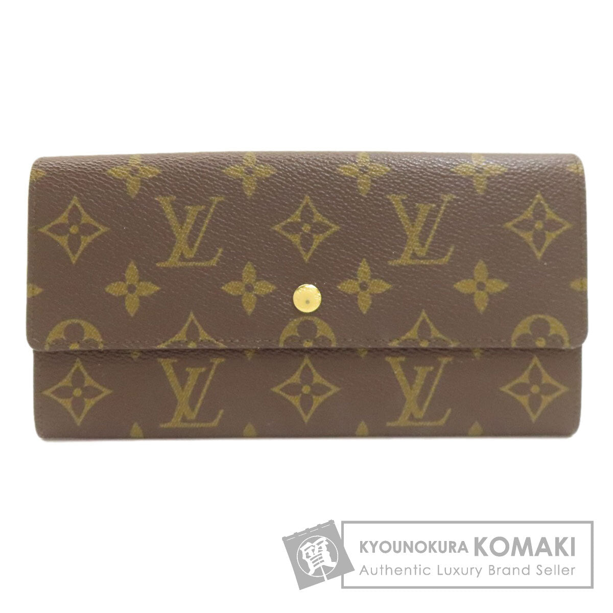 LOUIS VUITTON M61723 Pochette Porto Monnet Credit Long wallet (with coin pocket) Monogram canvas Ladies [Used]