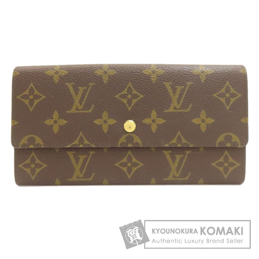 LOUIS VUITTON M61723 Pochette Porto Monnet Credit Long wallet (with coin pocket) Monogram canvas Ladies [Used]