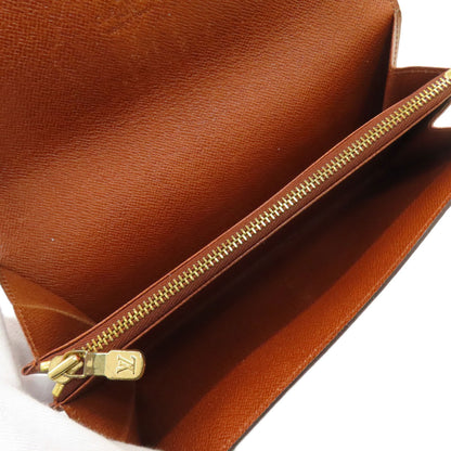 LOUIS VUITTON M61723 Pochette Porto Monnet Credit Long wallet (with coin pocket) Monogram canvas Ladies [Used]