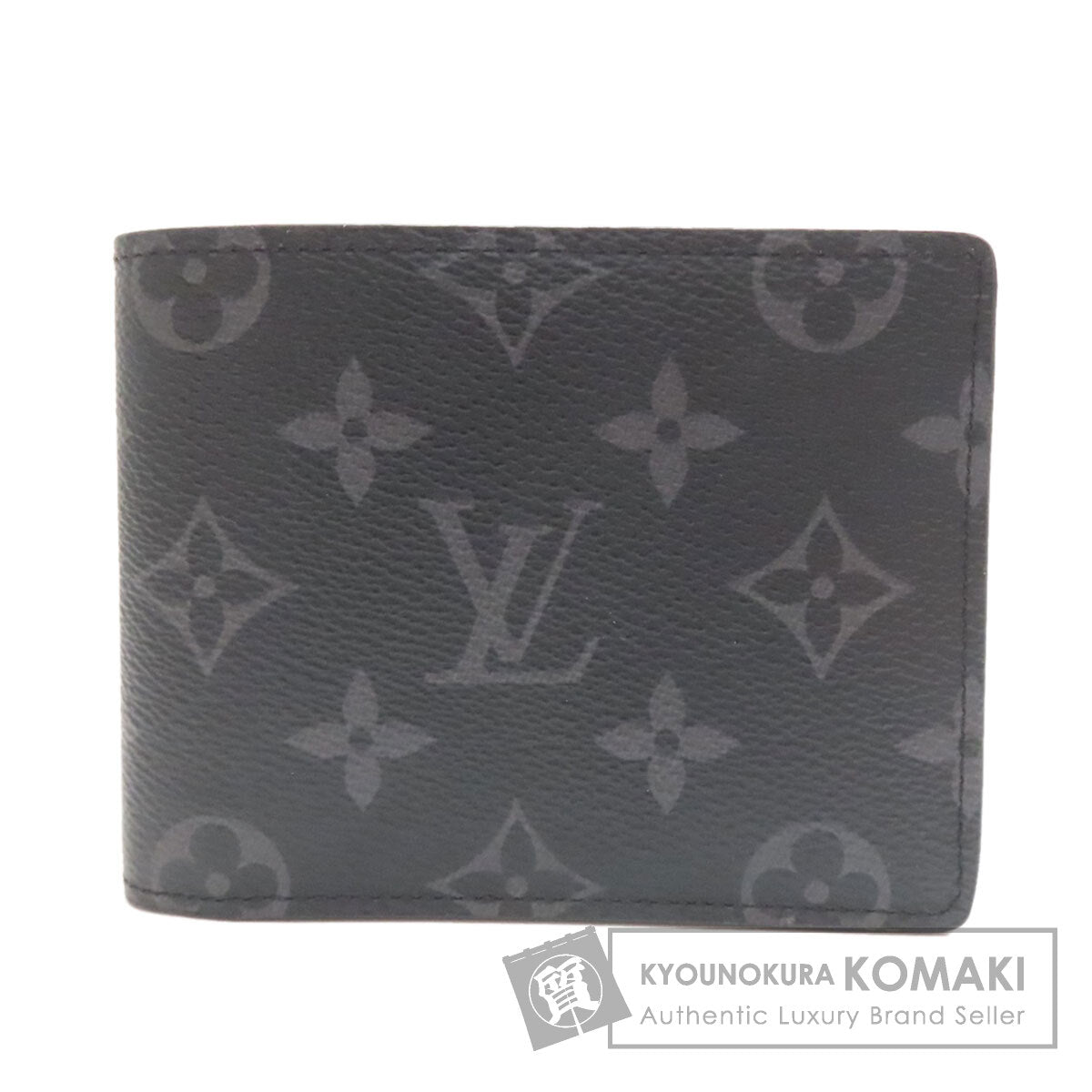 LOUIS VUITTON M61695 Portefeiulle ã» Multripru Bifold Wallet No Coin Pocket Monogram Eclipse mens [Used]