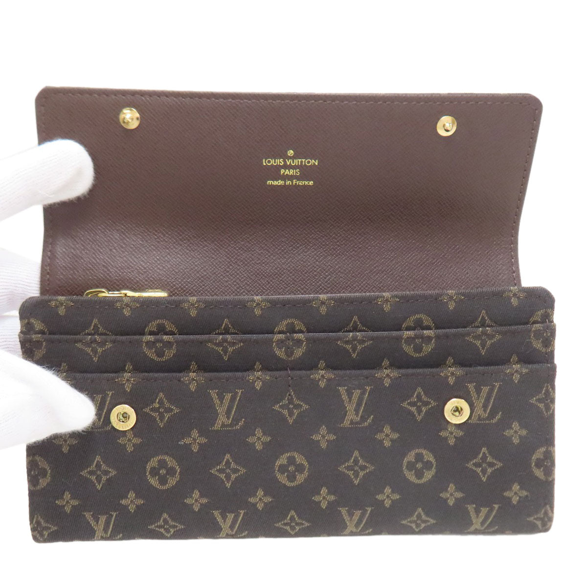 LOUIS VUITTON M95234 Portefeiulle Â· Sarah Long wallet (with coin pocket) Monogram mini orchid Ladies [Used]
