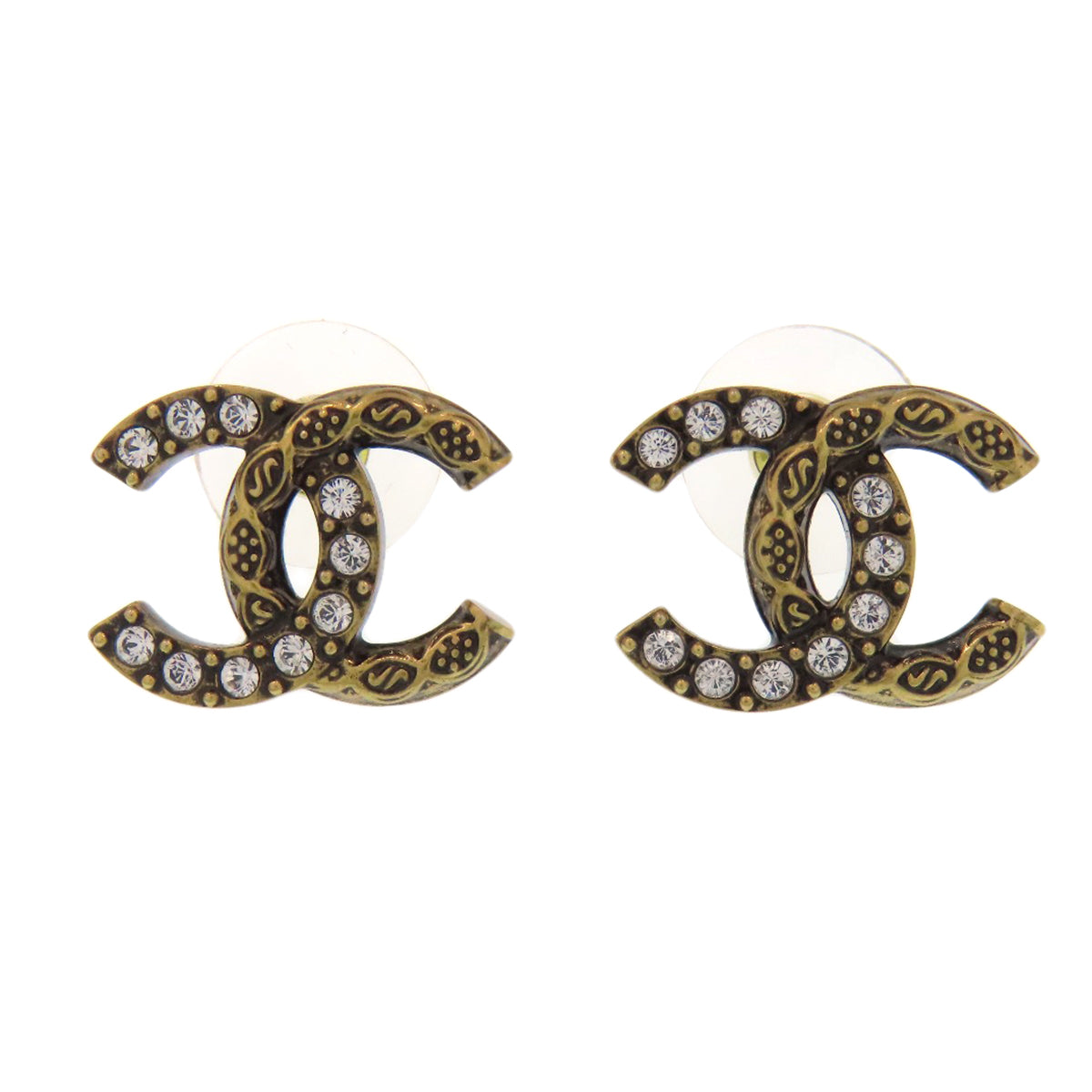 CHANEL COCO Mark rhinestone earring Metal Ladies [Used]