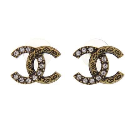 CHANEL COCO Mark rhinestone earring Metal Ladies [Used]
