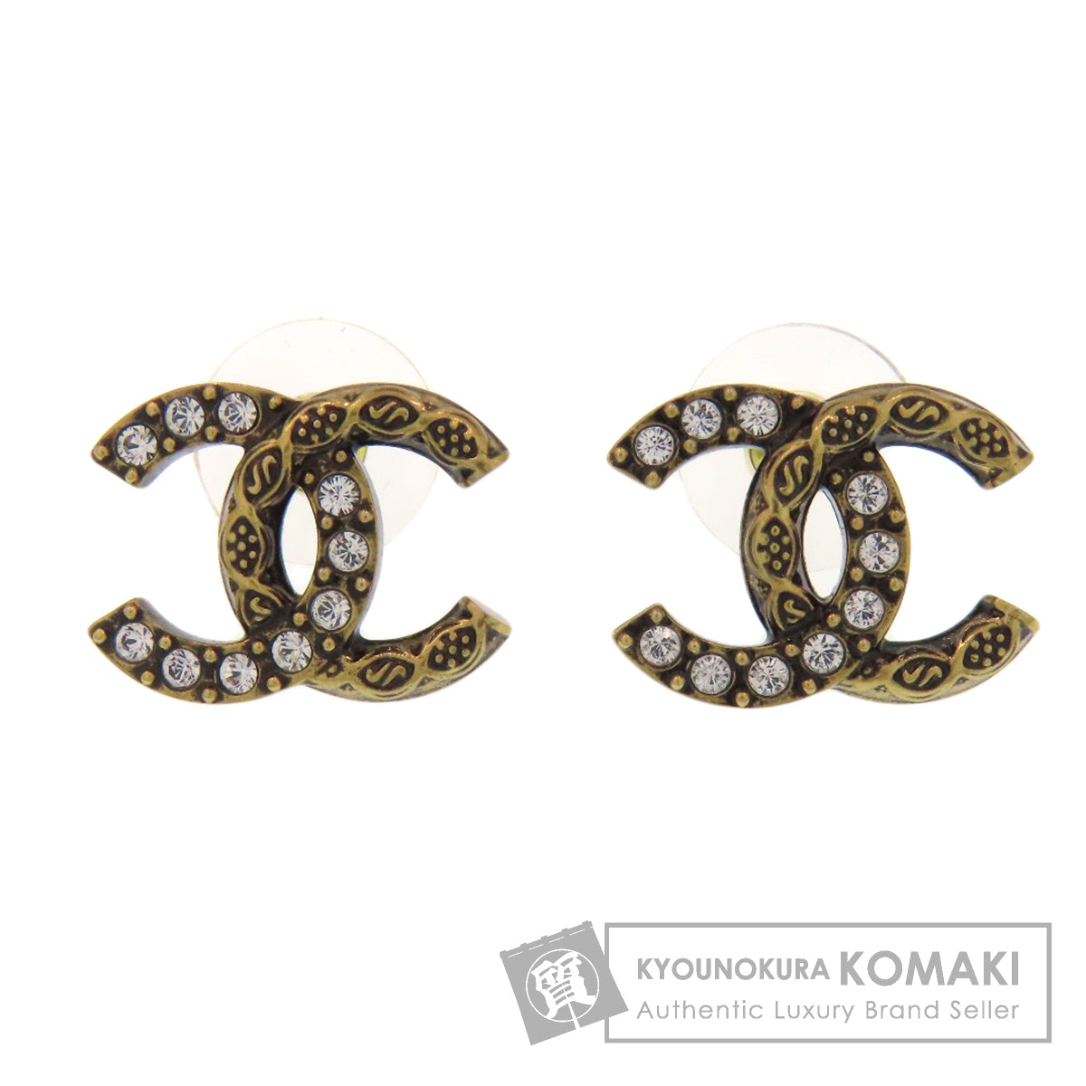 CHANEL COCO Mark rhinestone earring Metal Ladies [Used]