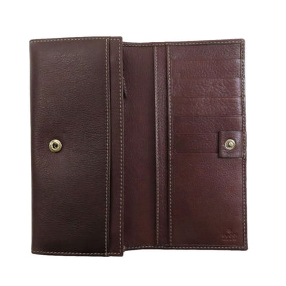 GUCCI 190425 logo Long wallet (with coin pocket) Leather Ladies [Used]